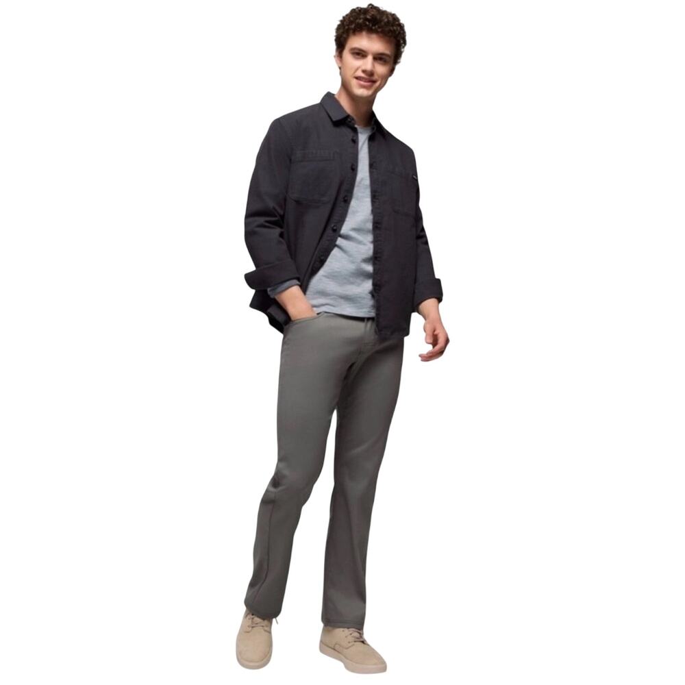 Prana Men’s Slim Fit Straight Leg Performance Pants Deep Charcoal Gray 40 x 32